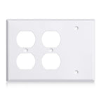 3/4 gang Wall Plate, blank toggle, Stainless Steel