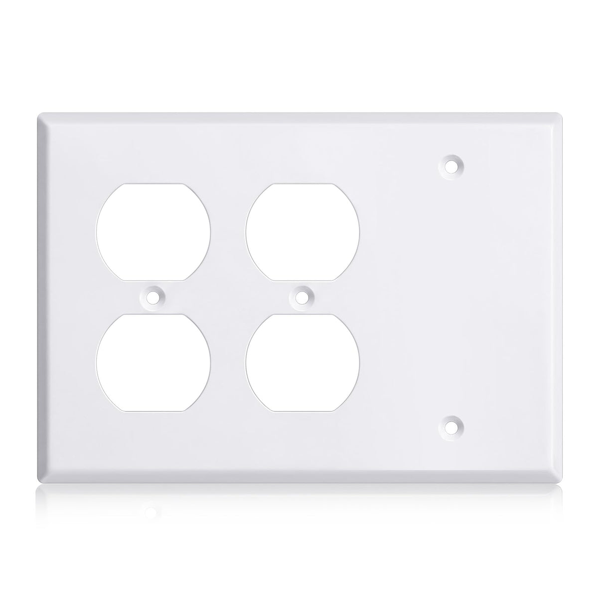 3/4 gang Wall Plate, blank toggle, Stainless Steel