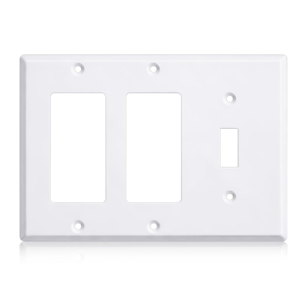 3/4 gang Wall Plate, blank toggle, Stainless Steel