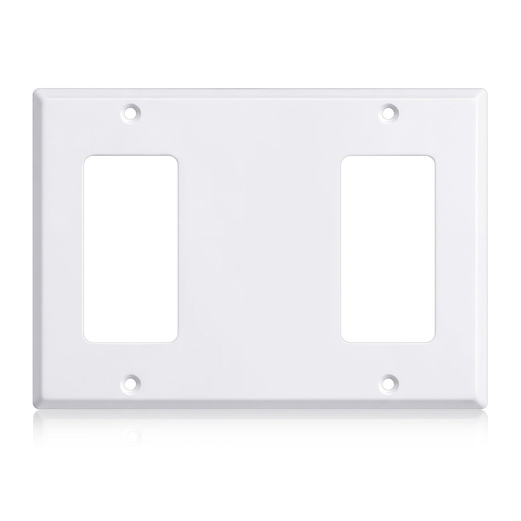 3/4 gang Wall Plate, blank toggle, Stainless Steel