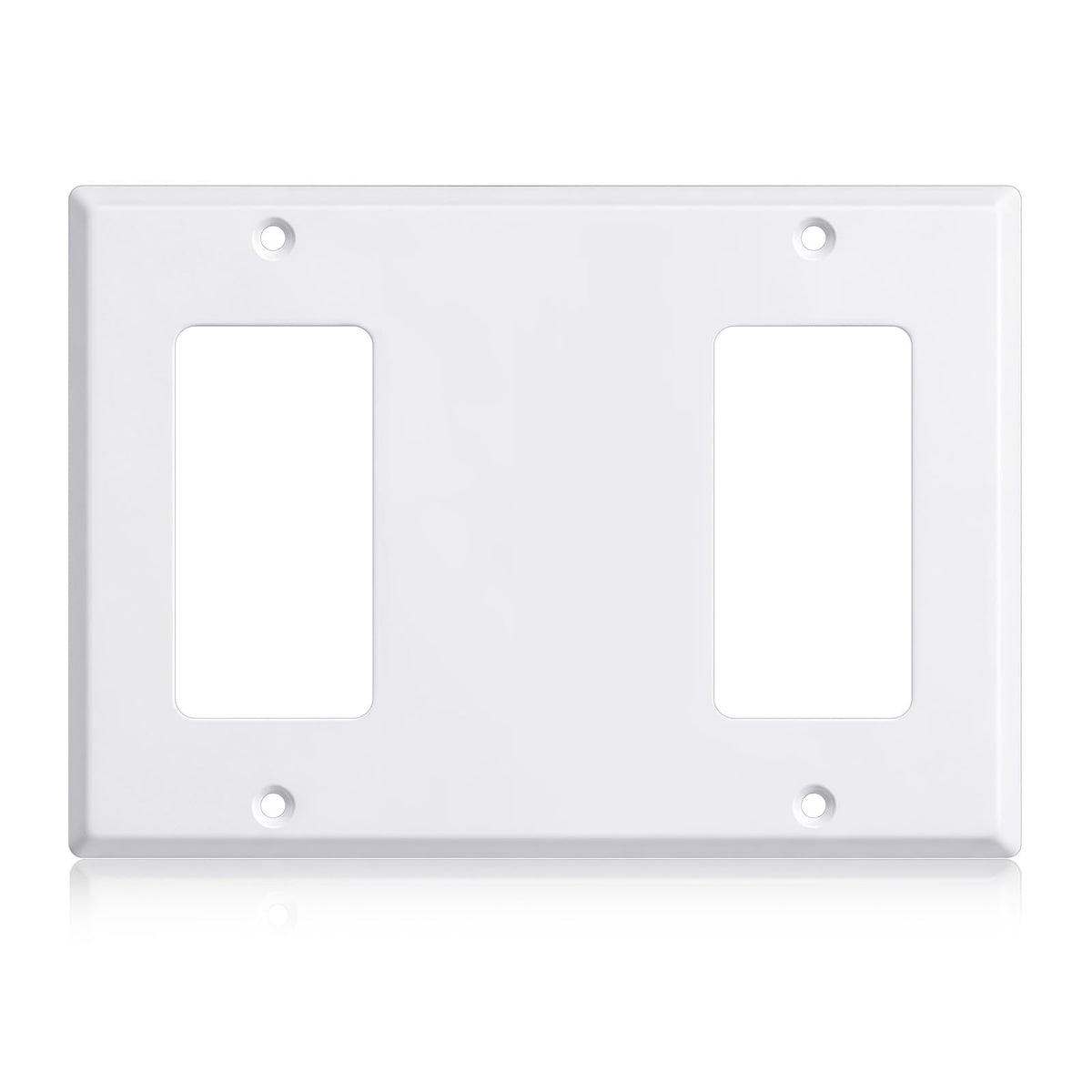 3/4 gang Wall Plate, blank toggle, Stainless Steel