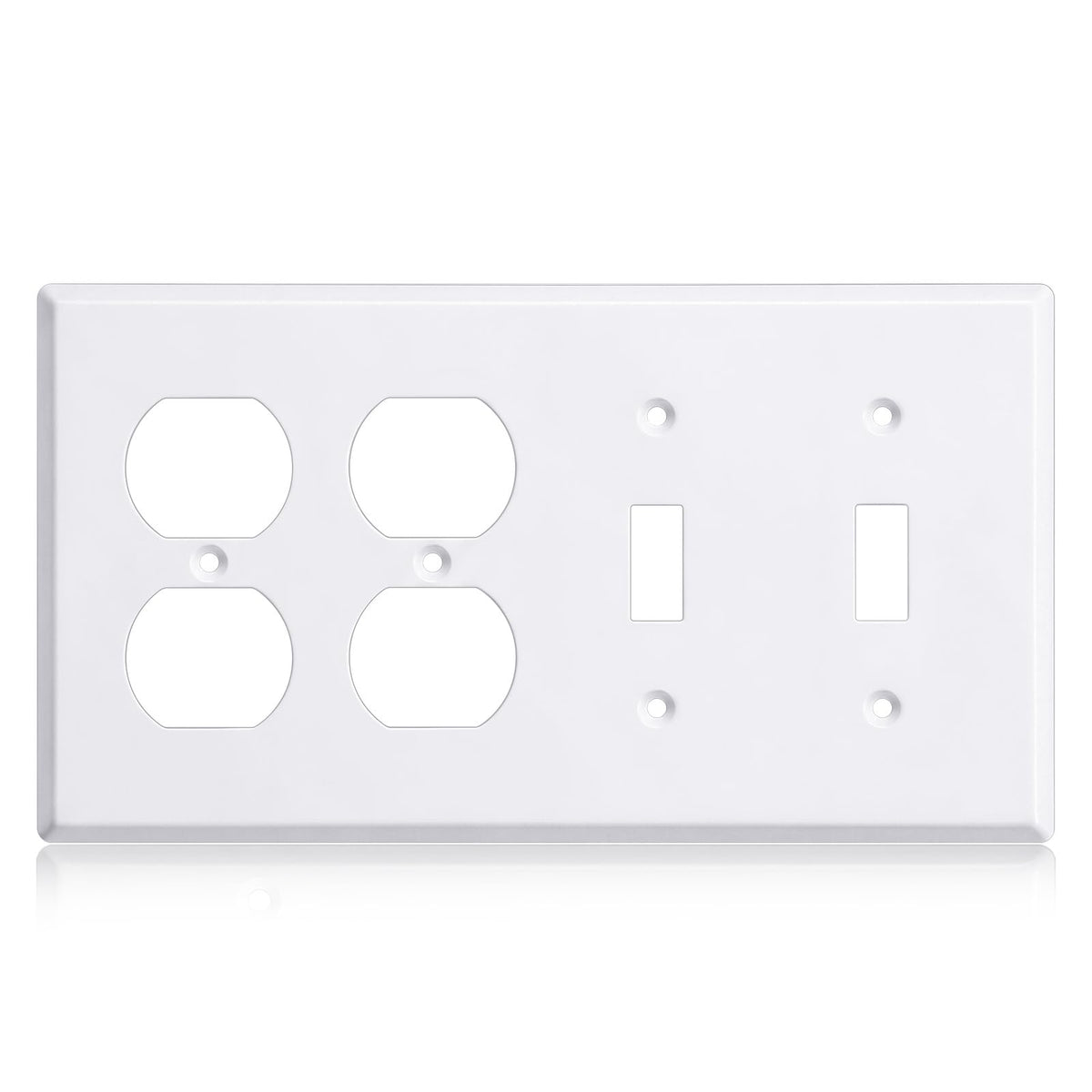 3/4 gang Wall Plate, blank toggle, Stainless Steel