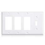 3/4 gang Wall Plate, blank toggle, Stainless Steel