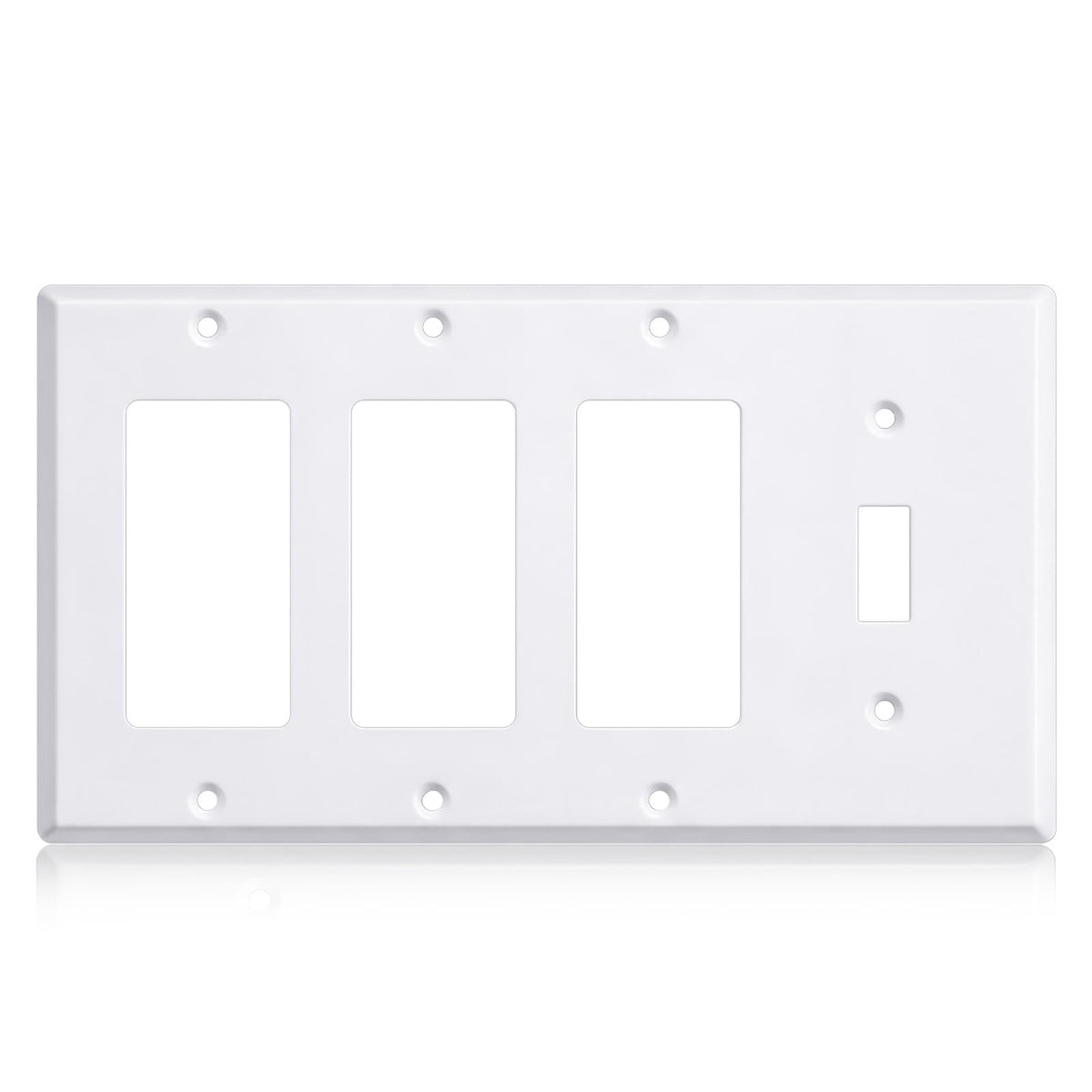 3/4 gang Wall Plate, blank toggle, Stainless Steel
