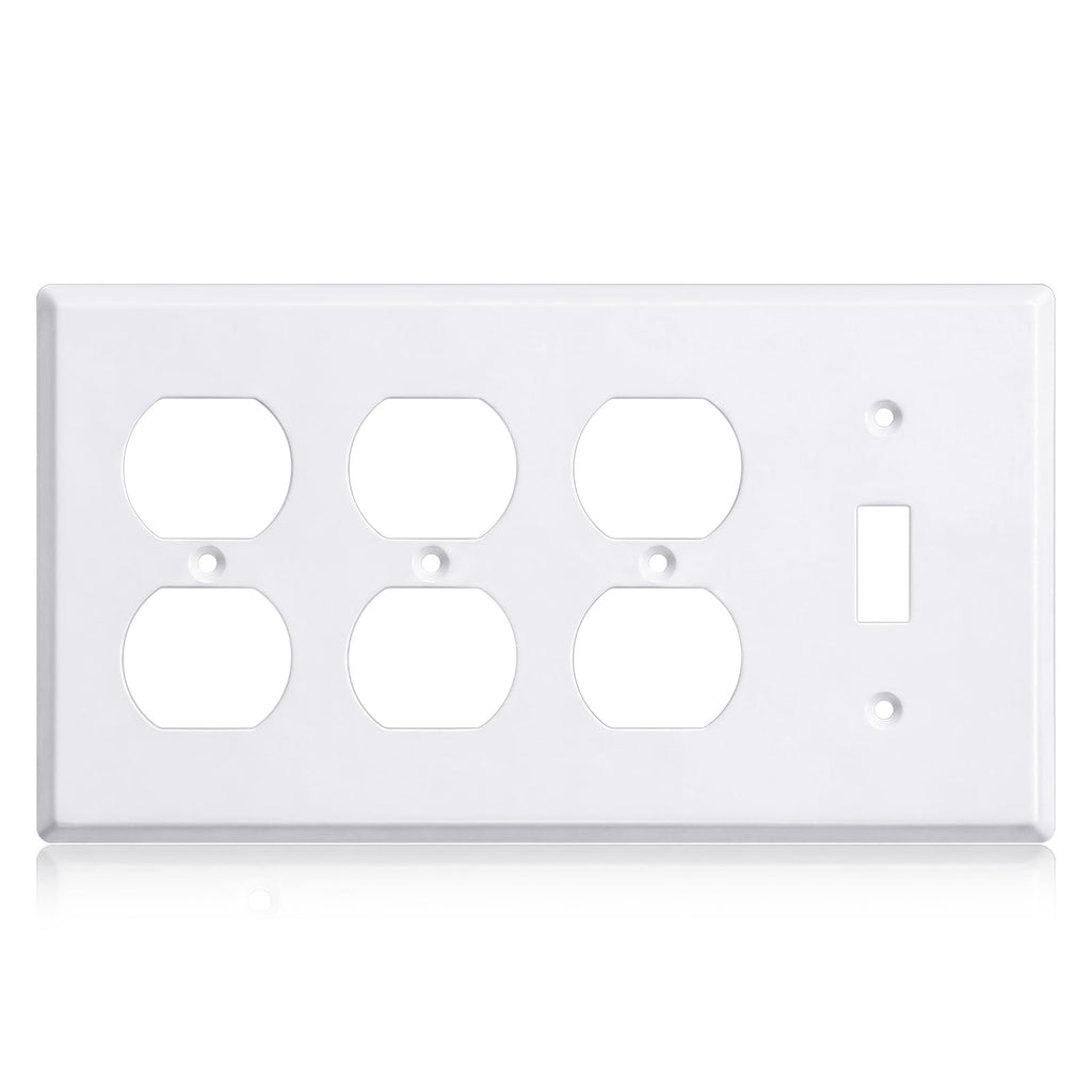 3/4 gang Wall Plate, blank toggle, Stainless Steel