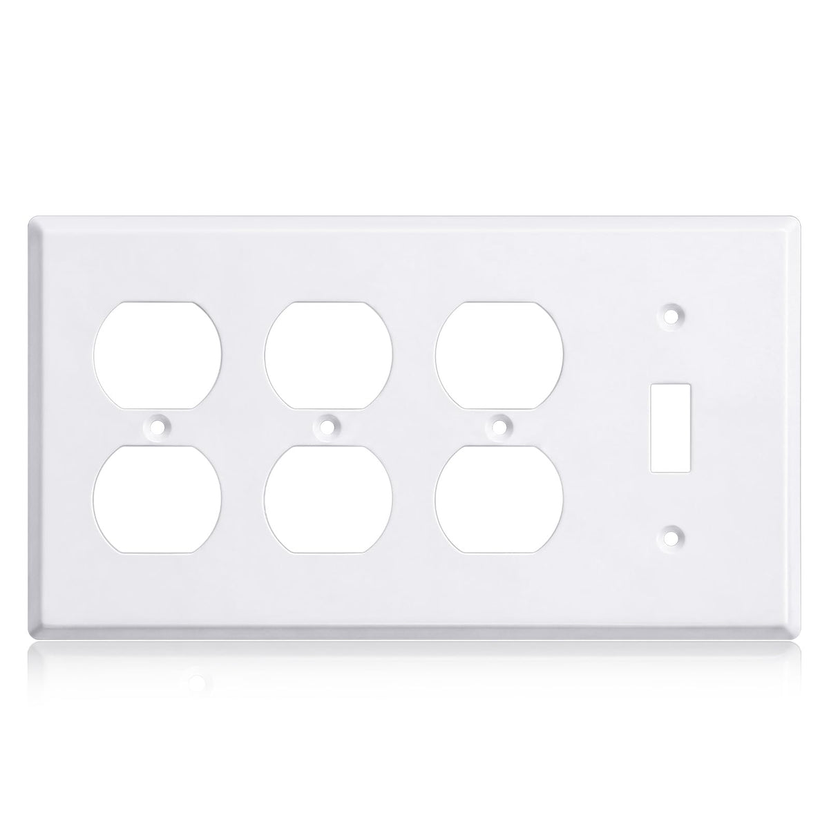 3/4 gang Wall Plate, blank toggle, Stainless Steel