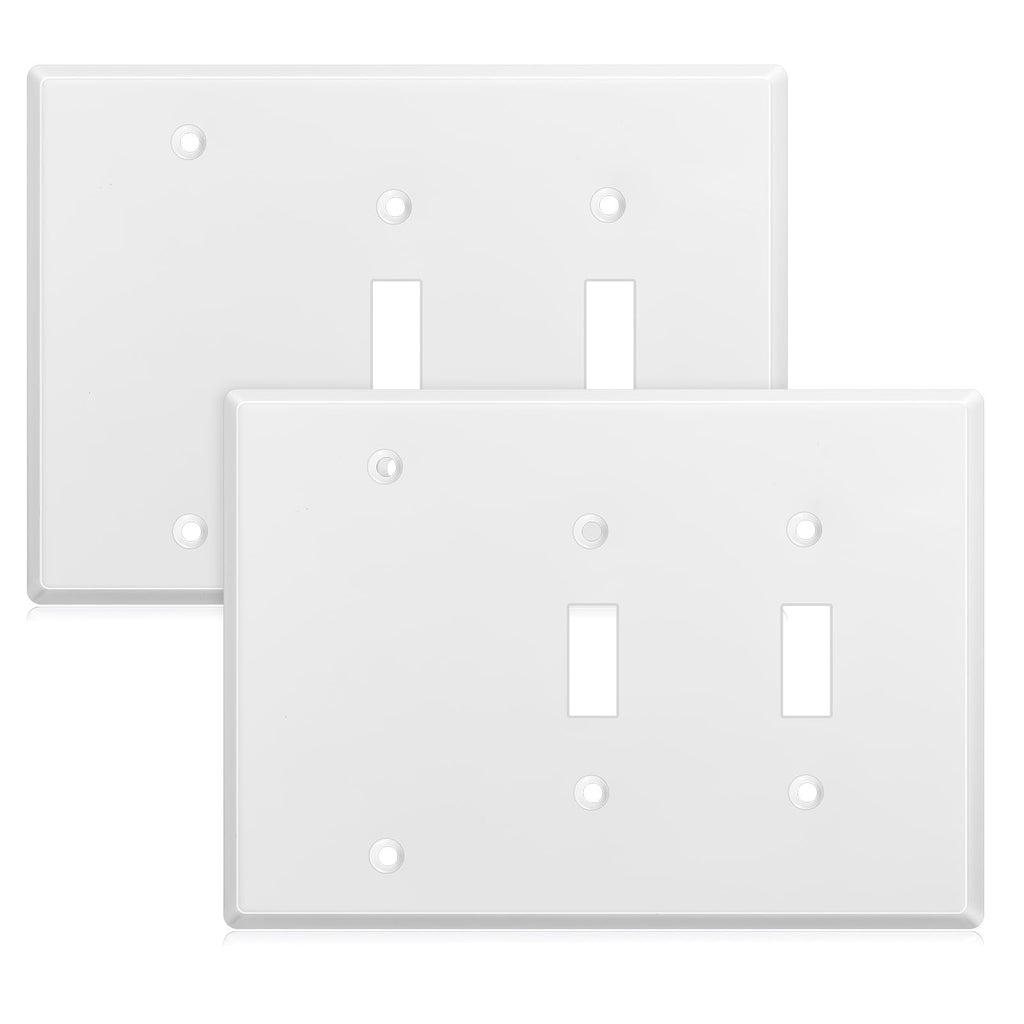 3/4 gang Wall Plate, blank toggle, Stainless Steel