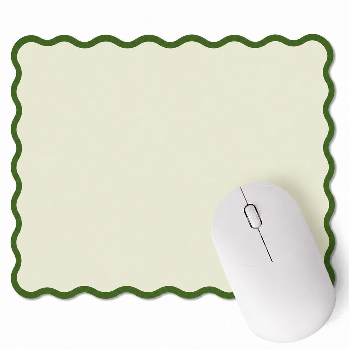 Cute Scalloped Mouse Pad Non-Slip Mousepad 9.8x7.9in