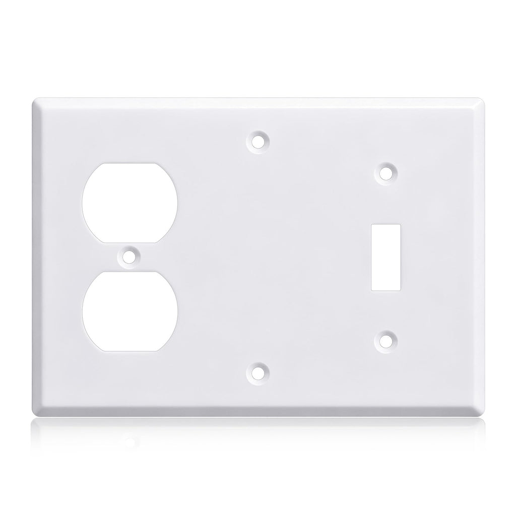 3/4 gang Wall Plate, blank toggle, Stainless Steel
