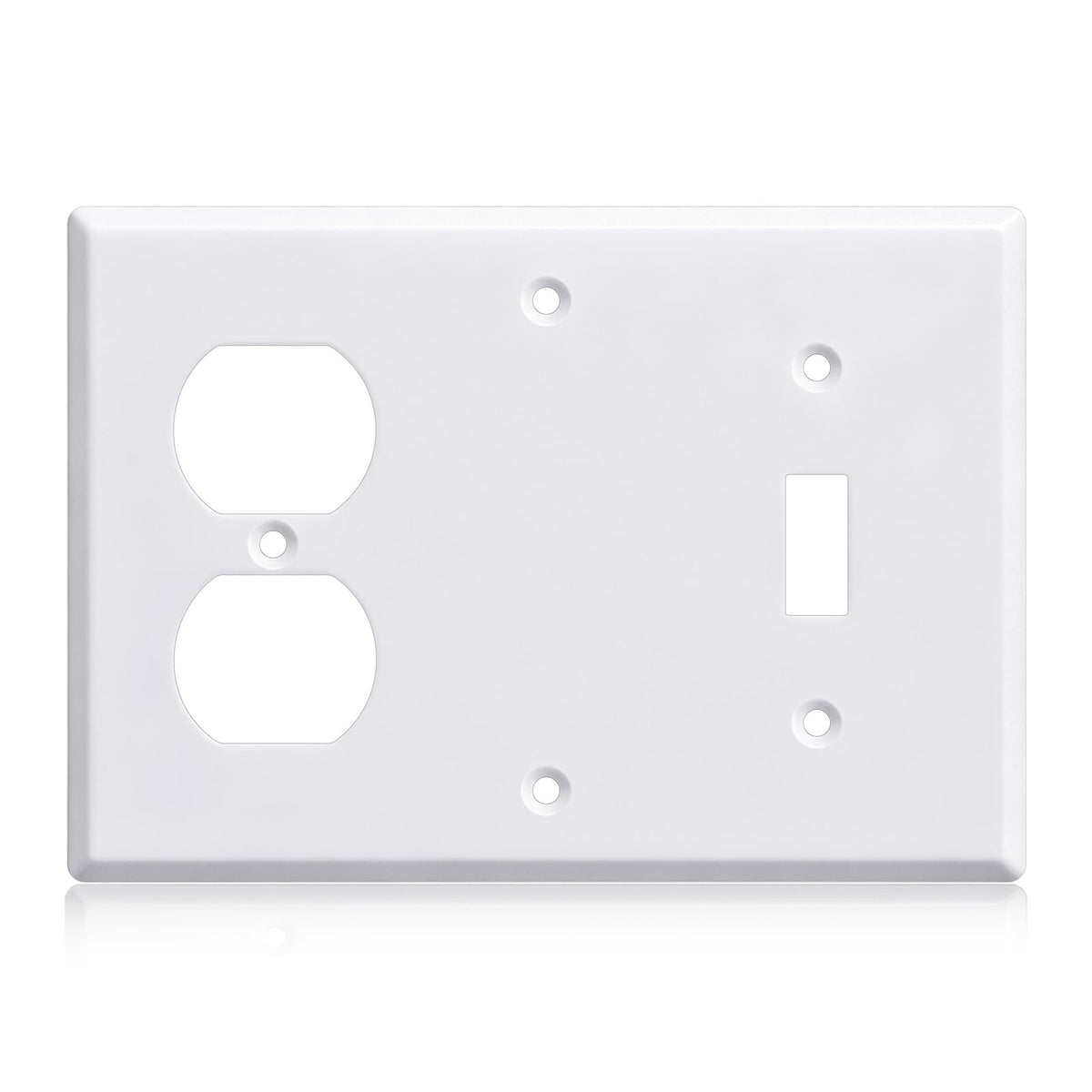 3/4 gang Wall Plate, blank toggle, Stainless Steel