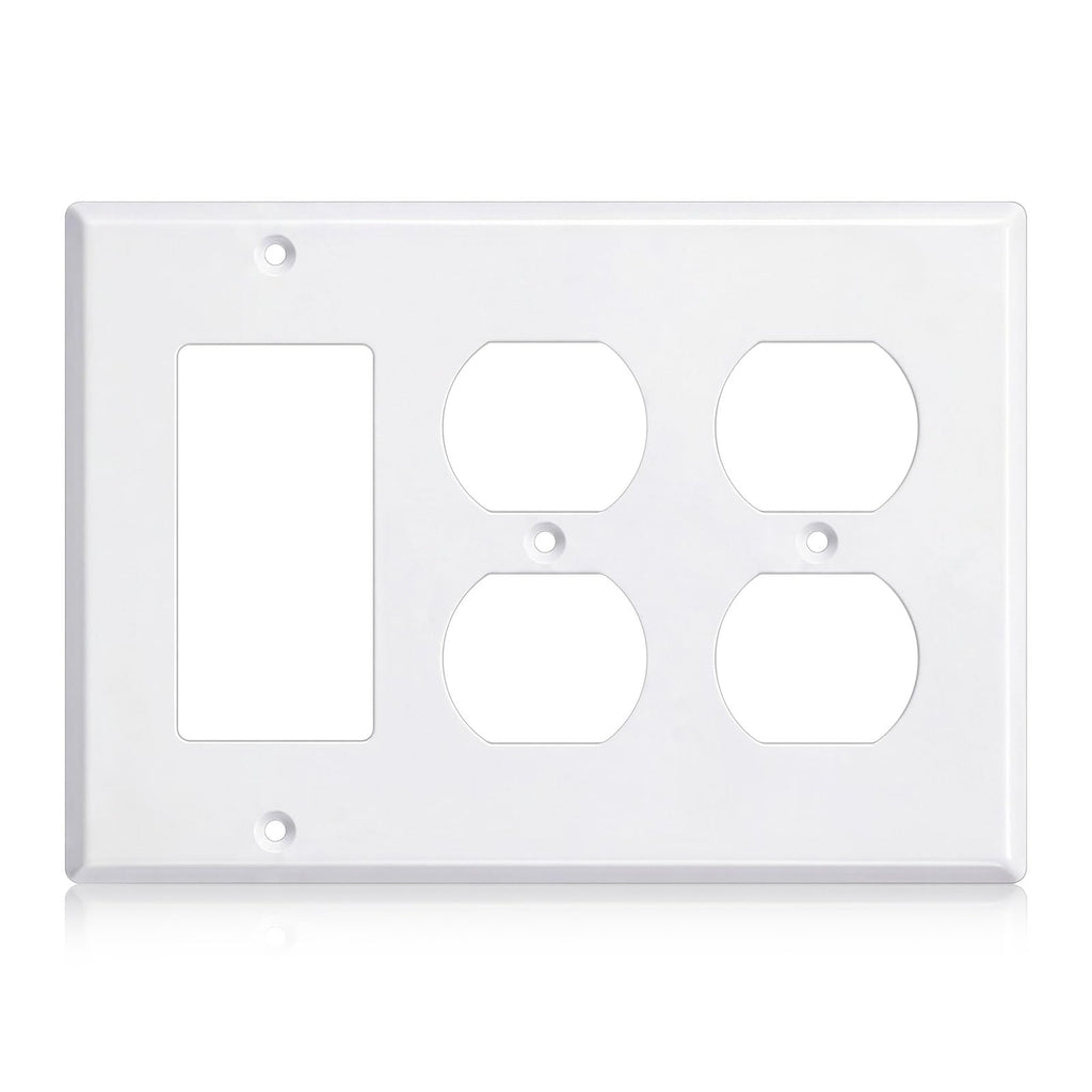3/4 gang Wall Plate, blank toggle, Stainless Steel
