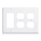 3/4 gang Wall Plate, blank toggle, Stainless Steel