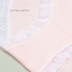 Shelliy Minimalist Cotton Lace-Trim Brief featuring delicate romantic lace detailing and ultra-soft comfort waistband — Cozy french aesthetic everyday lingerie (View 4)