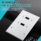 3/4 gang Wall Plate, blank toggle, Stainless Steel