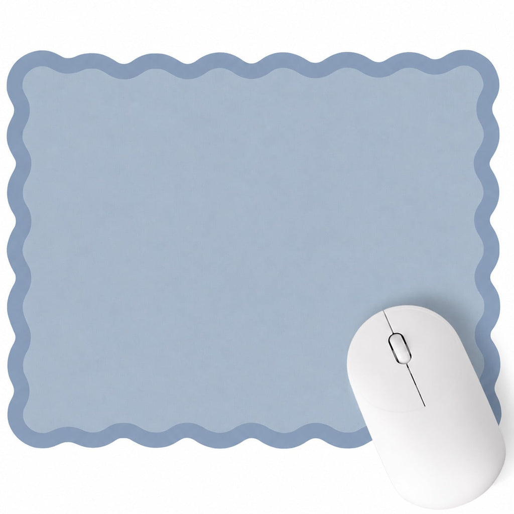 Cute Scalloped Mouse Pad Non-Slip Mousepad 9.8x7.9in