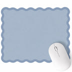 Cute Scalloped Mouse Pad Non-Slip Mousepad 9.8x7.9in