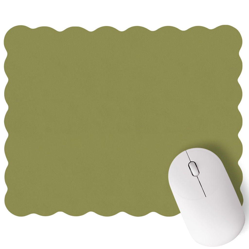 Cute Scalloped Mouse Pad Non-Slip Mousepad 9.8x7.9in