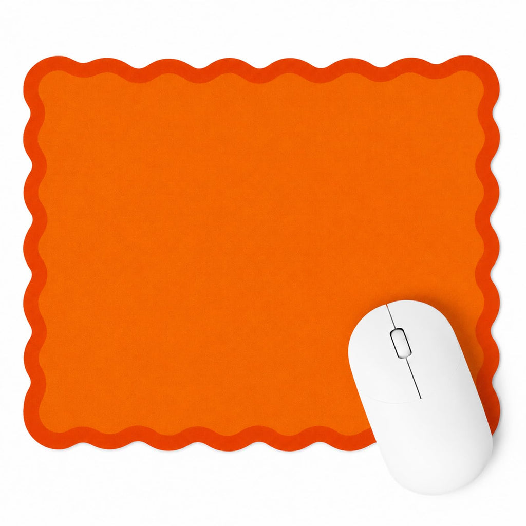 Cute Scalloped Mouse Pad Non-Slip Mousepad 9.8x7.9in