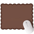 Cute Scalloped Mouse Pad Non-Slip Mousepad 9.8x7.9in