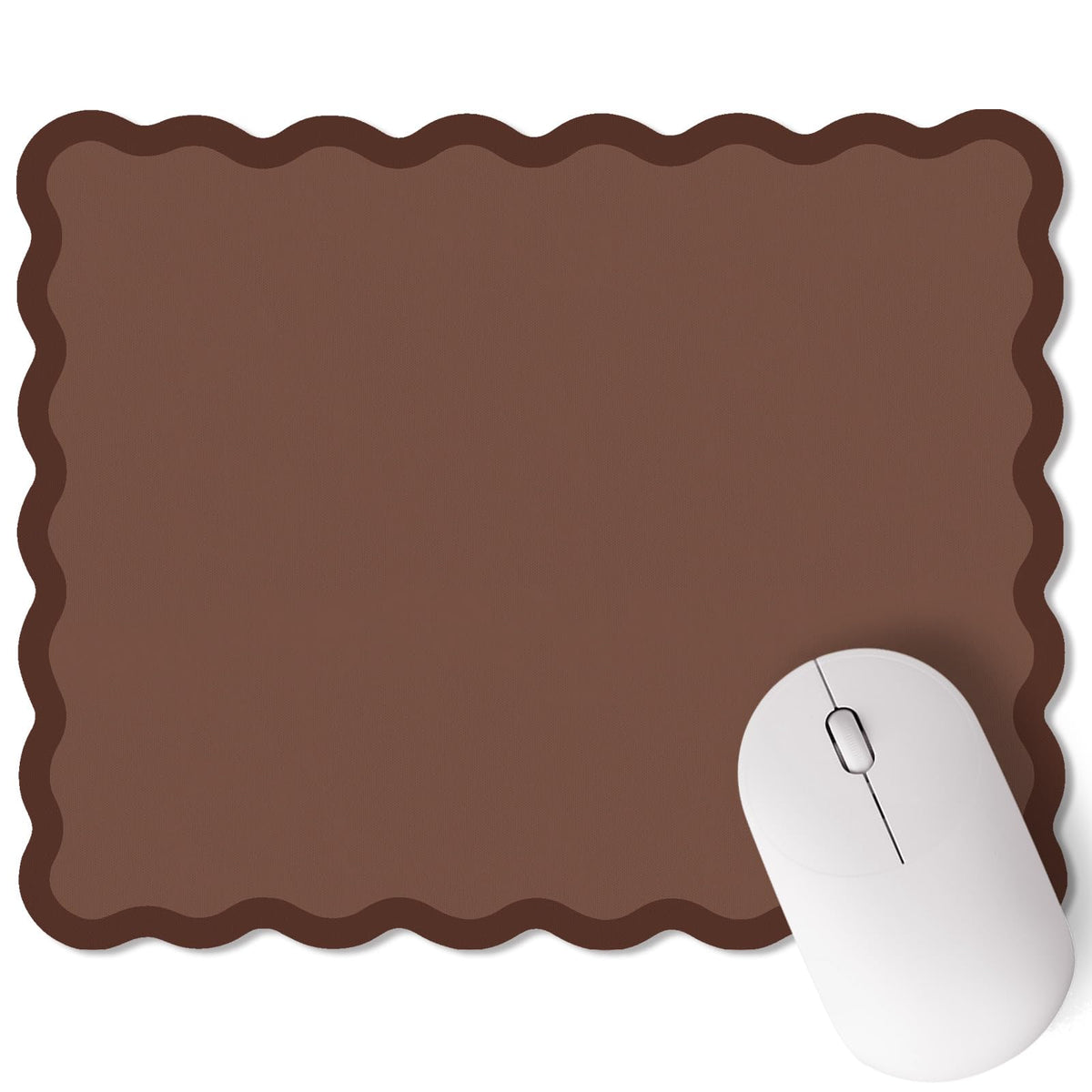Cute Scalloped Mouse Pad Non-Slip Mousepad 9.8x7.9in