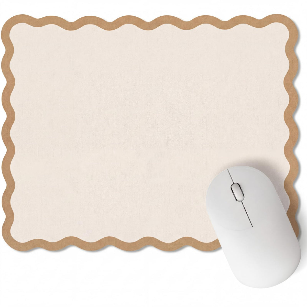 Cute Scalloped Mouse Pad Non-Slip Mousepad 9.8x7.9in