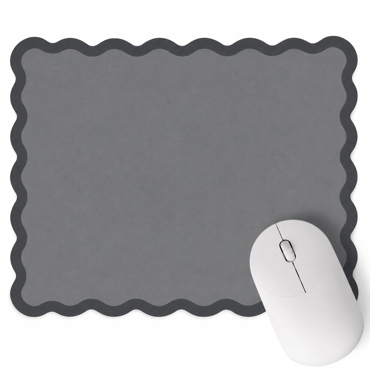 Cute Scalloped Mouse Pad Non-Slip Mousepad 9.8x7.9in