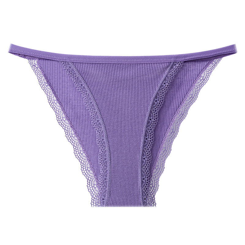 Purple Shelliy String-Side Brief - Front