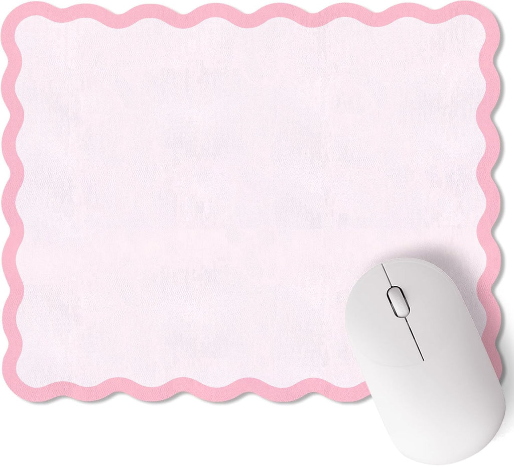 Cute Scalloped Mouse Pad Non-Slip Mousepad 9.8x7.9in