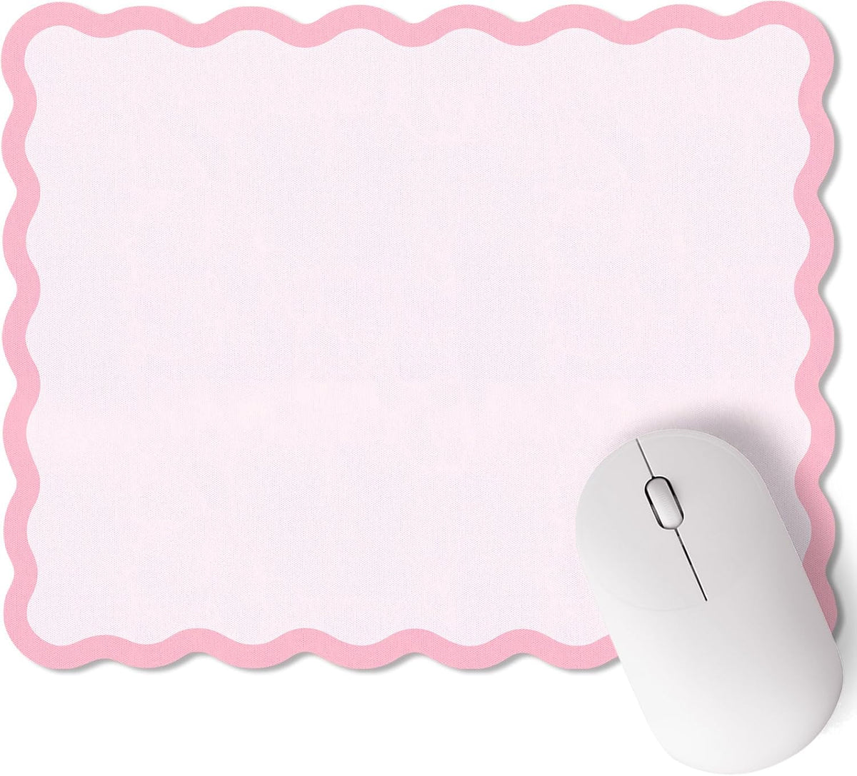Cute Scalloped Mouse Pad Non-Slip Mousepad 9.8x7.9in