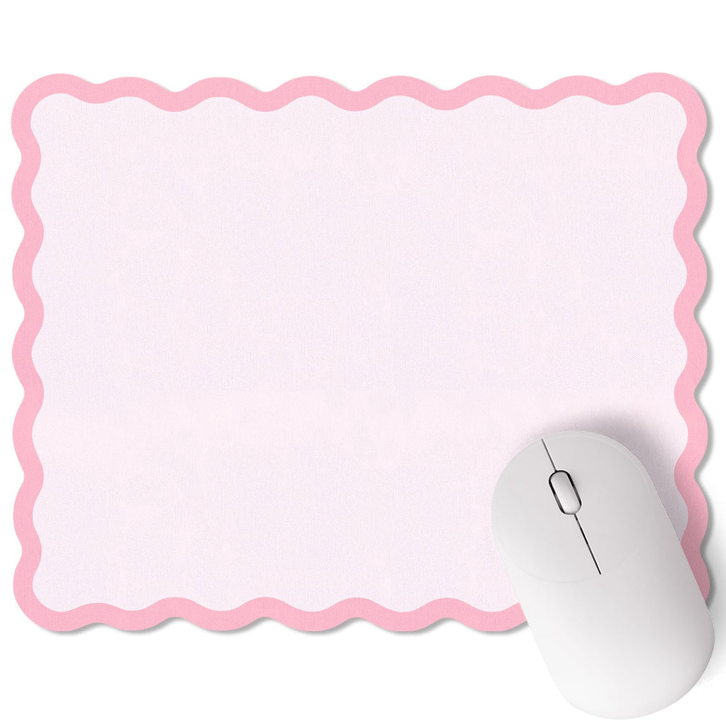 Cute Scalloped Mouse Pad Non-Slip Mousepad 9.8x7.9in