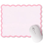 Cute Scalloped Mouse Pad Non-Slip Mousepad 9.8x7.9in