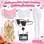 2-Person Agent Halloween Costume Set, 10 Pcs Multicolor