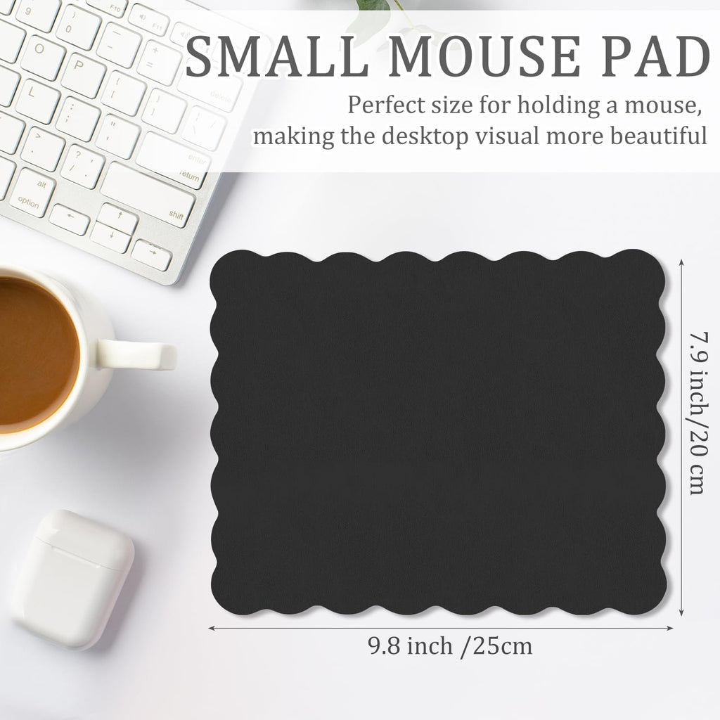 Cute Scalloped Mouse Pad Non-Slip Mousepad 9.8x7.9in