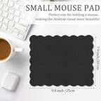 Cute Scalloped Mouse Pad Non-Slip Mousepad 9.8x7.9in