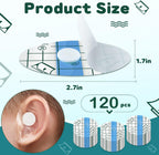 120 Pcs Disposable Baby Ear Covers for Shower Swimming