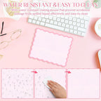 Cute Scalloped Mouse Pad Non-Slip Mousepad 9.8x7.9in