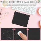 Cute Scalloped Mouse Pad Non-Slip Mousepad 9.8x7.9in