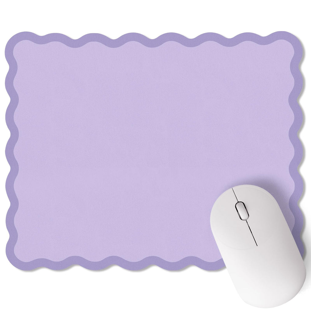 Cute Scalloped Mouse Pad Non-Slip Mousepad 9.8x7.9in