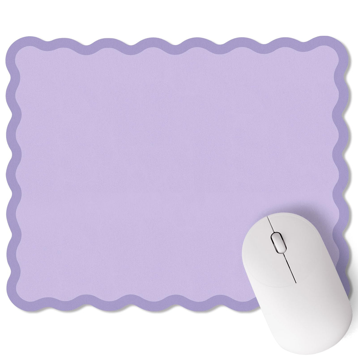 Cute Scalloped Mouse Pad Non-Slip Mousepad 9.8x7.9in