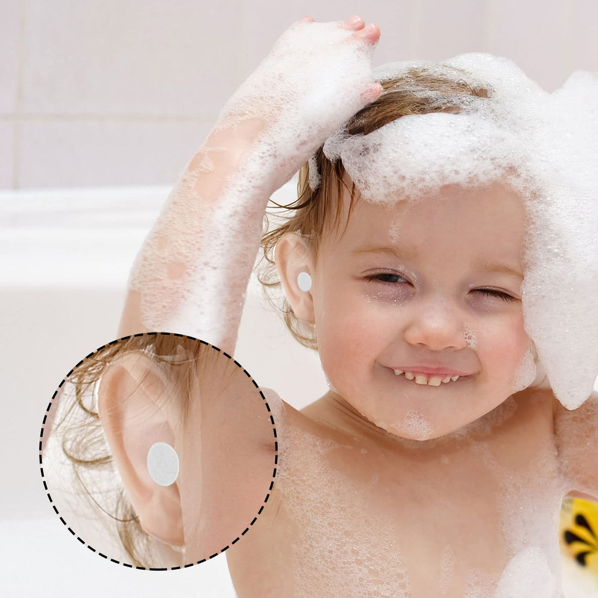 120 Pcs Disposable Baby Ear Covers for Shower Swimming