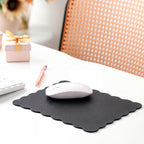 Cute Scalloped Mouse Pad Non-Slip Mousepad 9.8x7.9in