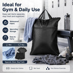 2 Pack Travel Laundry Bag 18" x 23" Wet Bag for Dirty Clothes Swim