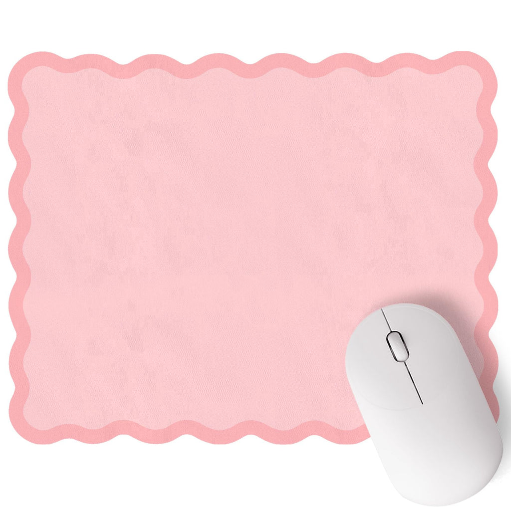 Cute Scalloped Mouse Pad Non-Slip Mousepad 9.8x7.9in
