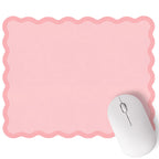 Cute Scalloped Mouse Pad Non-Slip Mousepad 9.8x7.9in