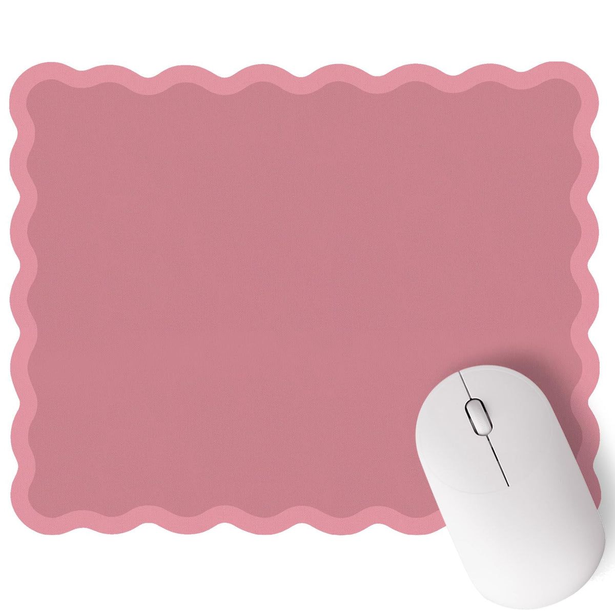 Cute Scalloped Mouse Pad Non-Slip Mousepad 9.8x7.9in