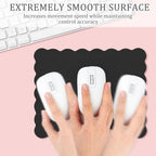 Cute Scalloped Mouse Pad Non-Slip Mousepad 9.8x7.9in