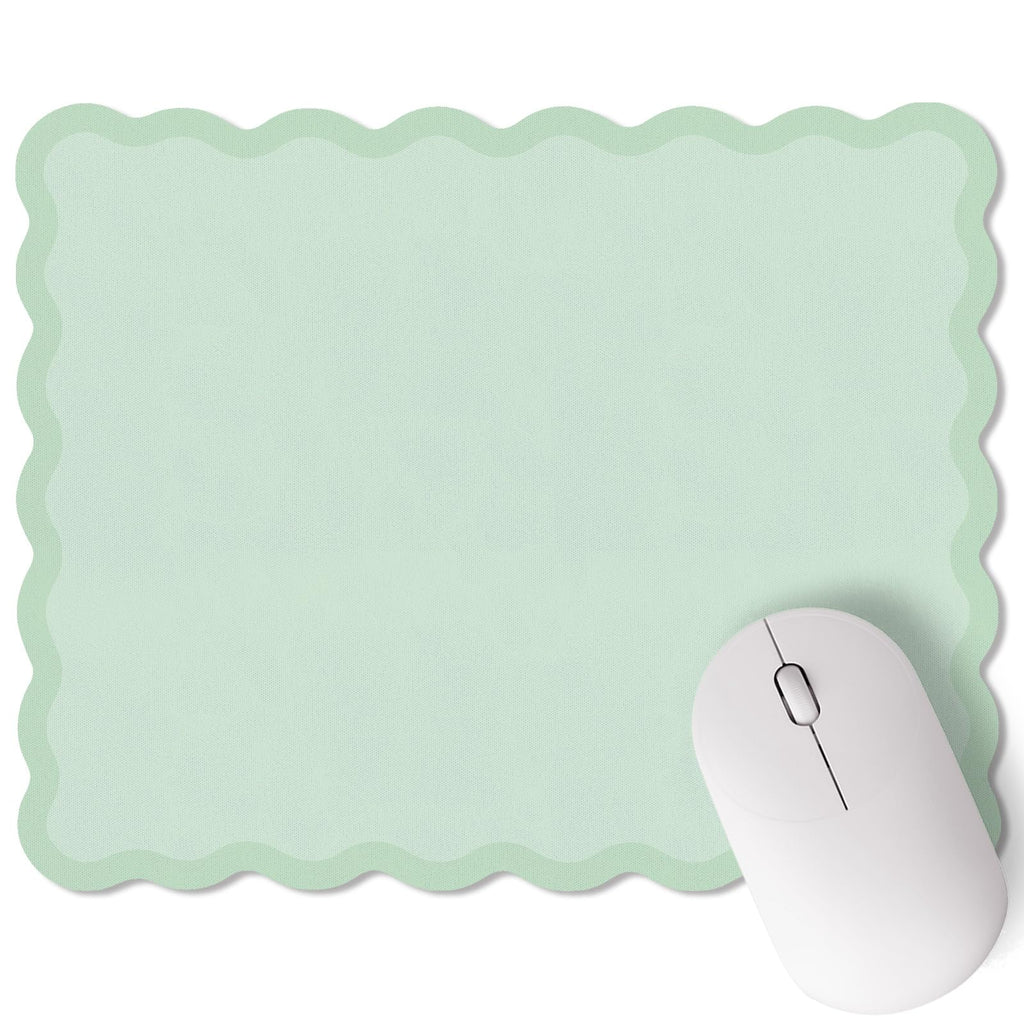 Cute Scalloped Mouse Pad Non-Slip Mousepad 9.8x7.9in