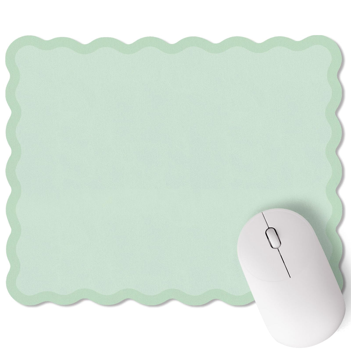 Cute Scalloped Mouse Pad Non-Slip Mousepad 9.8x7.9in