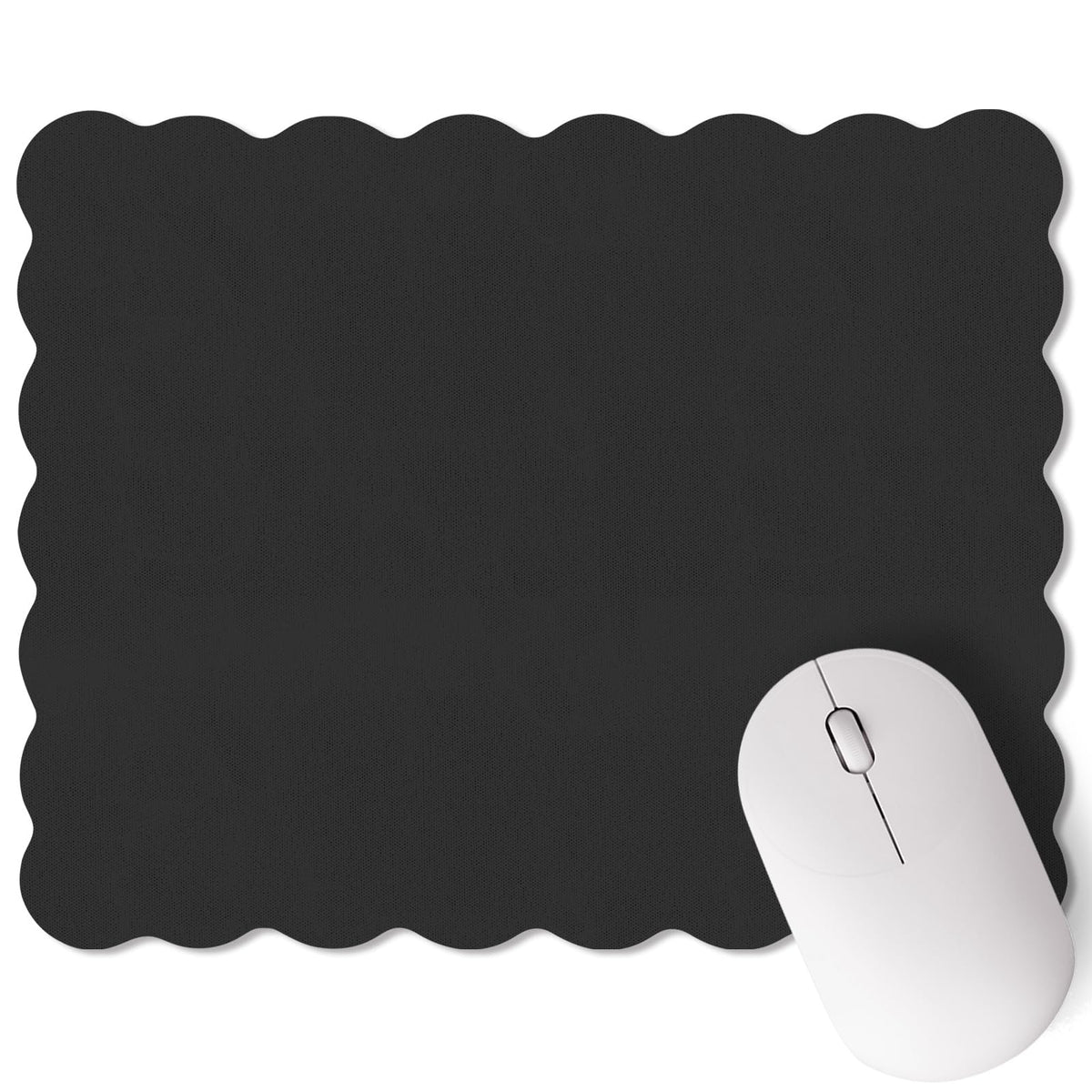 Cute Scalloped Mouse Pad Non-Slip Mousepad 9.8x7.9in