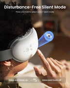 Carsine Eye Massager with Heat, FSA Eligible HSA Eye Mask for Migraine, Sleep Mask for Dry Eyes Relax, Reduce Eyeris Strain White